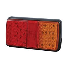 4 Function LED Rear Combination Lamp - Stop/Tail/Direction Indicator/Reflector - 12/24V