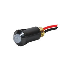 LED Warning Light for Push Fit Into 8.2mm Panel Hole - 12V