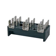 3 x 6 Way Terminal Block - Phenolic Base - 25A