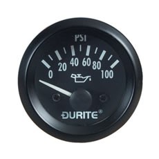 Oil Pressure Gauge - 90° Sweep Dial