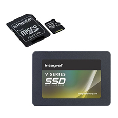Solid State Drives (SSD), Micro SD/SD Cards