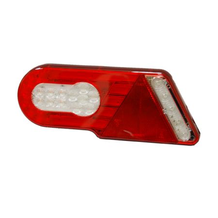 6 Function LED Commercial Trailer Rear Combination Lamp - Stop/Tail/DI/Fog/Ref/Rev - 12/24V - LH