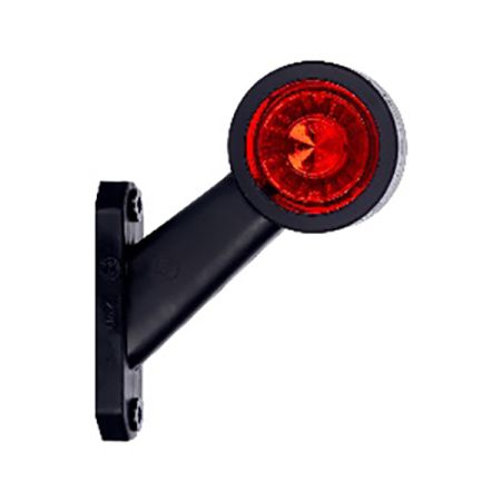 Red/White LED Short Oblique Outline Marker Lamp - 12/24V |Right Hand