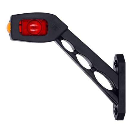 Red/White/Amber LED Long Oblique Outline Marker Lamp - 12/24V |Right Hand
