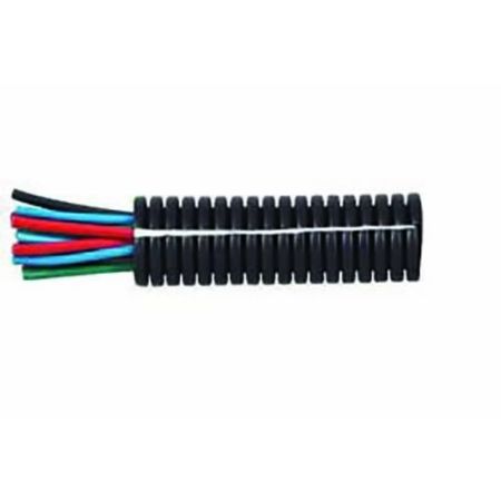 Black Polypropylene Deep-Section Convoluted Split Tubing - 22NW x 50m