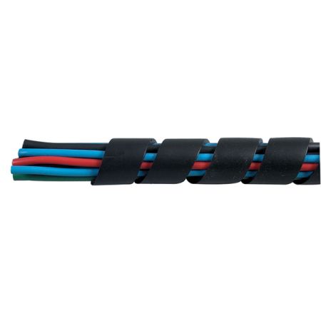 Black Polyethylene Cable Spiral Binding - 25m Coil, 6-15mm |Outside Ø - 6mm