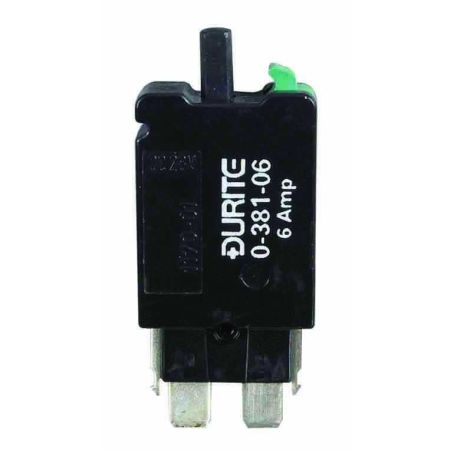 Tall Blade Fuse Type Manual Reset and Manual Trip Circuit Breaker - 6A, 12/24V