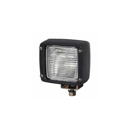 Black Compact Work Lamp with Steel Base