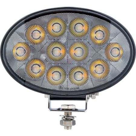 R65 Clear/Amber Oval Work Lamp - 12/24V