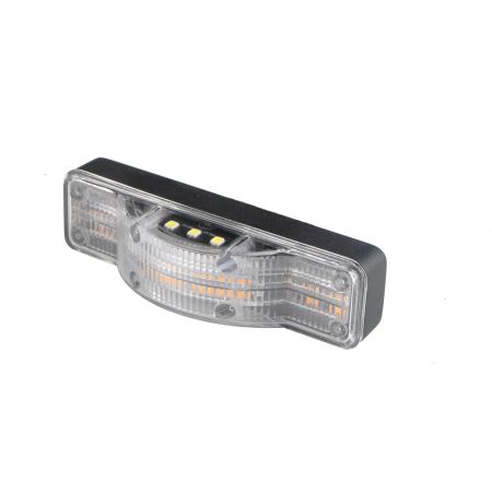 R65 12 LED Warning Light With White License Plate Lamp (36 flash patterns)