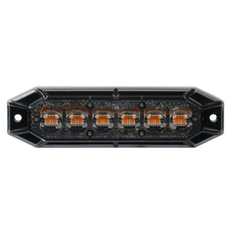 R65 Class 1 & R10 LED Dark Lens Warning Light - 12 Amber LEDs