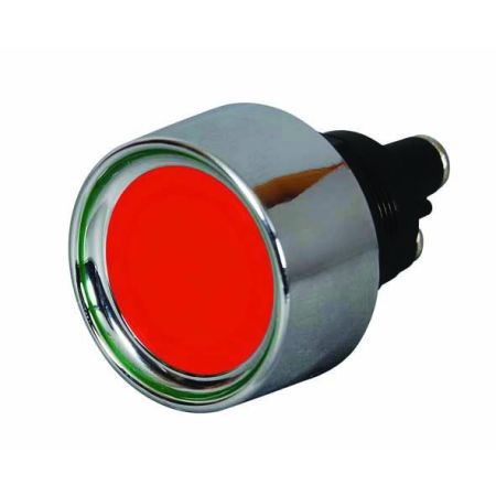Momentary On Push Switch with Red LED Illumination - 12V
