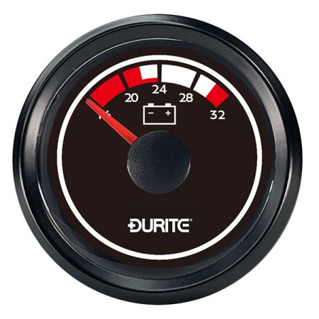 LED Illuminated Marine Voltmeter Gauge - 24V