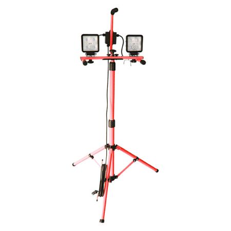 Tripod Mounted Twin LED Work Lamp - 12/24V