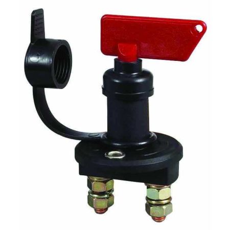 Battery Isolator with Removable Key and Splashproof Cover - 100A 24V