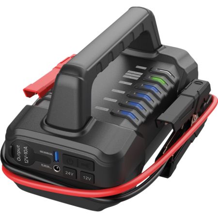 Heavy Duty Li-Polymer Jump Starter Pack - 12/24V, 56,000mAh (EURO Plug)