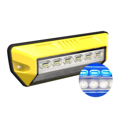 R65 Class 2 Yellow Scene Light with Blue LED Aux Warning