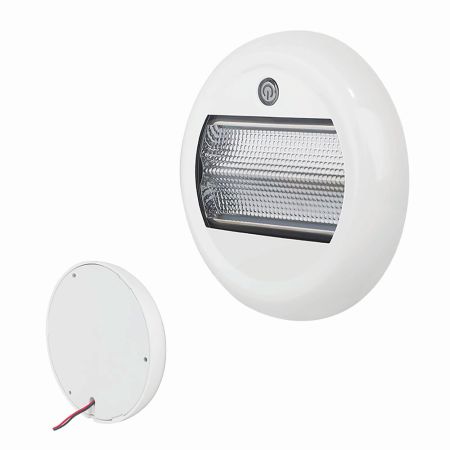 Roof Lamp Dome Touch LED White, IP67, ECE R10 - 12/24V