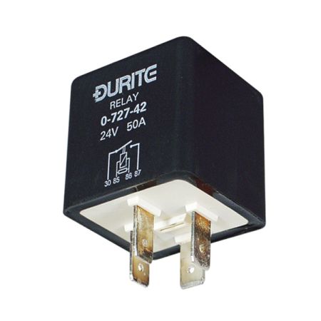 24V Mini Heavy Duty Make/Break Relay - Sealed with Resistor - 50A