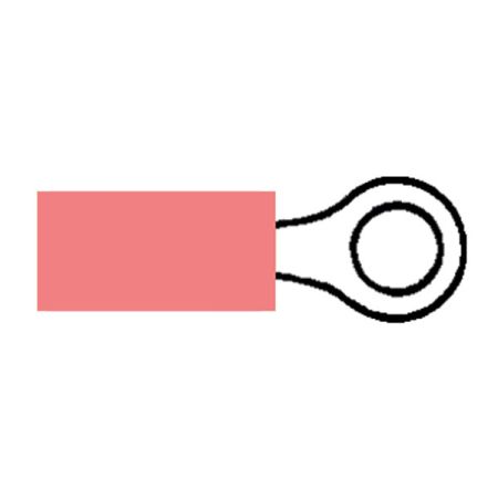 Red Pre-Insulated Heat-Shrink Ring Terminal - 4.3mm
