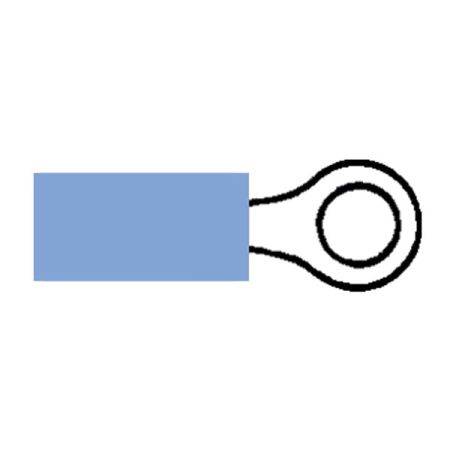 Blue Pre-Insulated Heat-Shrink Ring Terminal - 4.3mm