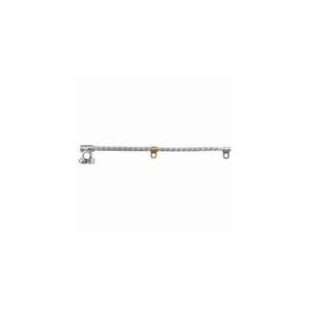 Negative 525mm Round Heavy Duty Tinned Copper Earth Strap - 16/32/0.30mm 260A