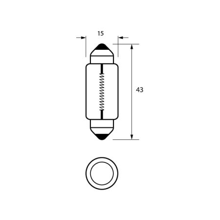 276 24V 15W FESTOON 15x43mm