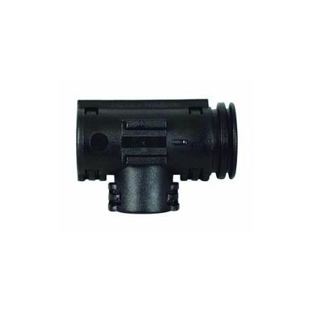 Black Nylon Unsealed T-Piece Connector - 7.5 x 7.5 x 7.5NW