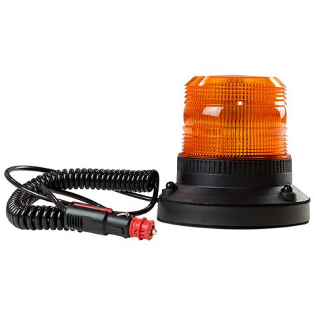 ECCO LED Silver Series Magnetic R65 Amber LED Beacon -12/24V