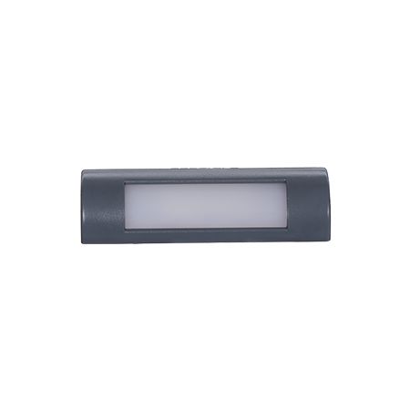 LED STEPLITE 12V 1.4W 210LM 75MM IP66 + HALF OPEN TRIM GREY
