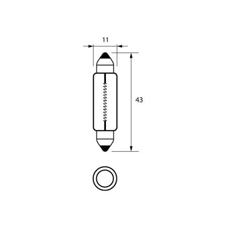 274 24V 10W FESTOON 11x43mm