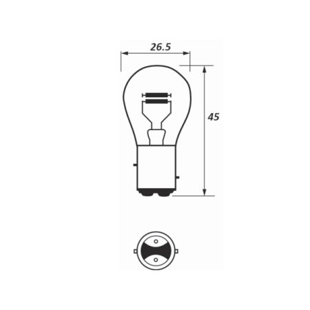 334 LED Bulb 24V BAY15D |White LED