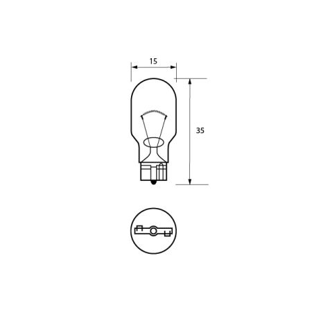 Stanley Lampadina Auto 12V 16W T16 W2,1x9,5d | Trasparente, Qualità OEM, Venduta Singolarmente