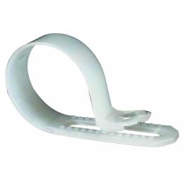 White Nylon P Cable Clips for 6-9mm diameter cable White Nylon P Cable Clips for 6-9mm diameter cable