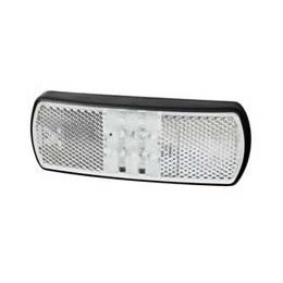 Clear LED Front Marker & Reflex Reflector Lamp with Superseal Plug - 12/24V