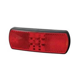Red LED Rear Marker & Reflex Reflector Lamp with Superseal Plug - 12/24V