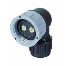 M24 DIN Black/Grey Nylon 90° Connector for 10NW Tubing - 2 Way M24 DIN Black/Grey Nylon 90° Connector for 10NW Tubing - 2 Way