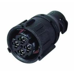 DIN Black Nylon In-Line Connector for 10NW Tubing - 4 Way DIN Black Nylon In-Line Connector for 10NW Tubing - 4 Way