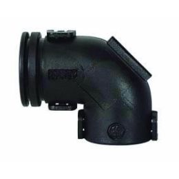 Black Nylon Unsealed 90° Elbow Connector - 10NW Black Nylon Unsealed 90° Elbow Connector - 10NW