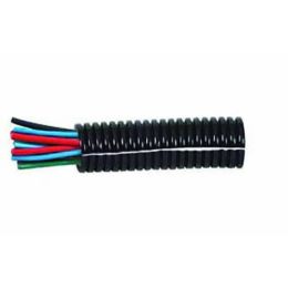 Black Nylon Heavy-Duty Convoluted Split Tubing - 17NW x 50m