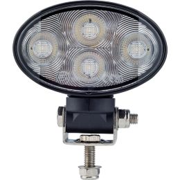 R65 Clear/Amber LED Flood/Warning Oval Work Lamp - 12/24V