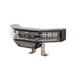 R65 9 Amber LED Warning Lamp with White Scenelight - 12/24V