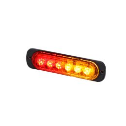 R10  High Intensity 6 Amber & Red LED Warning Light (19 Flash Patterns)