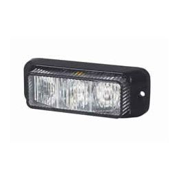 R65 High Intensity 3 Amber LED Warning Light - Horizontal, Black Aluminium (12 flash patterns) R65 High Intensity 3 Amber LED Warning Light - Horizontal, Black Aluminium (12 flash patterns)