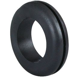 Black PVC Wiring Grommets 6mm Diameter Panel Hole