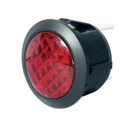 Red LED Warning Light for 20mm diameter Panel Hole - 12/24V