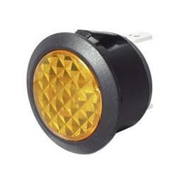Amber LED Warning Light for 20mm diameter Panel Hole - 12/24V