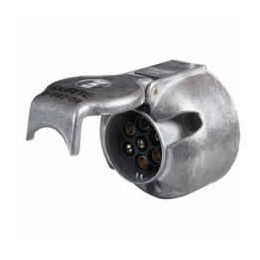 7 Pin Metal Caravan Socket with Fog Lamp Cut Out - 12V ISO 1724