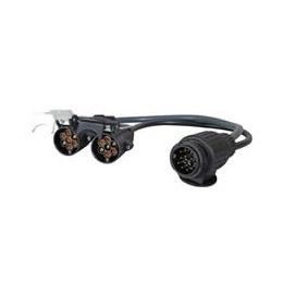 13 Pin Socket Adaptor - 13 Pin Plug to 2 x 7 Pin Sockets - 12V