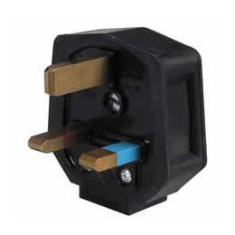 Black Rubber Plugtop with Sleeved Pins and 13A Mains Fuse Black Rubber Plugtop with Sleeved Pins and 13A Mains Fuse